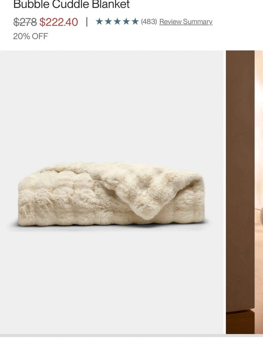 Cozy Earth Bubble Cuddle Blanket Large